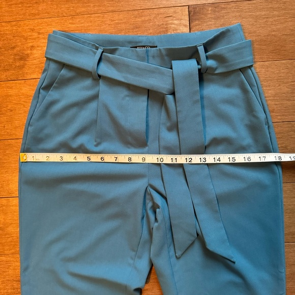 RW&CO Azur Blue Pants with High Waist and Tapered Ankle - Picture 8 of 13